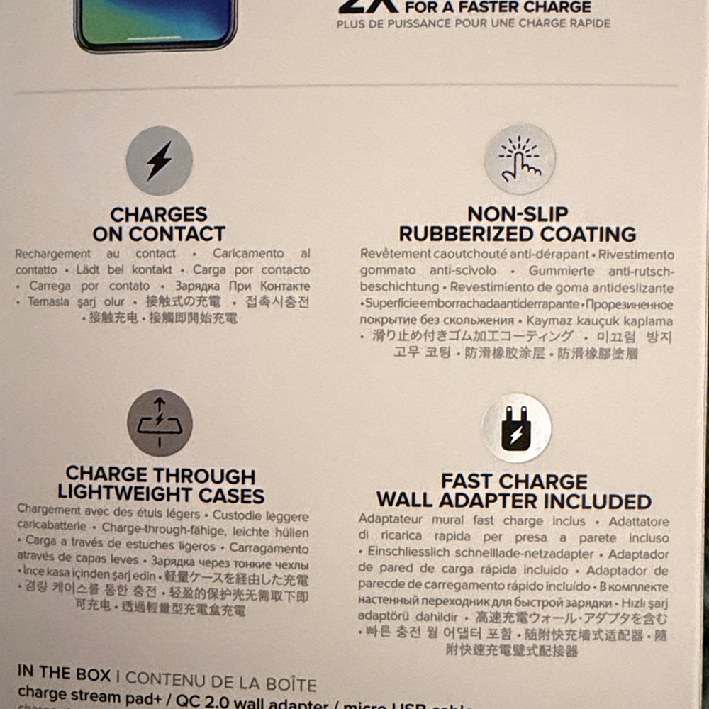 mophie Charge Stream Pad+ Wireless Charging Pad - Black - Picture 3 of 5
